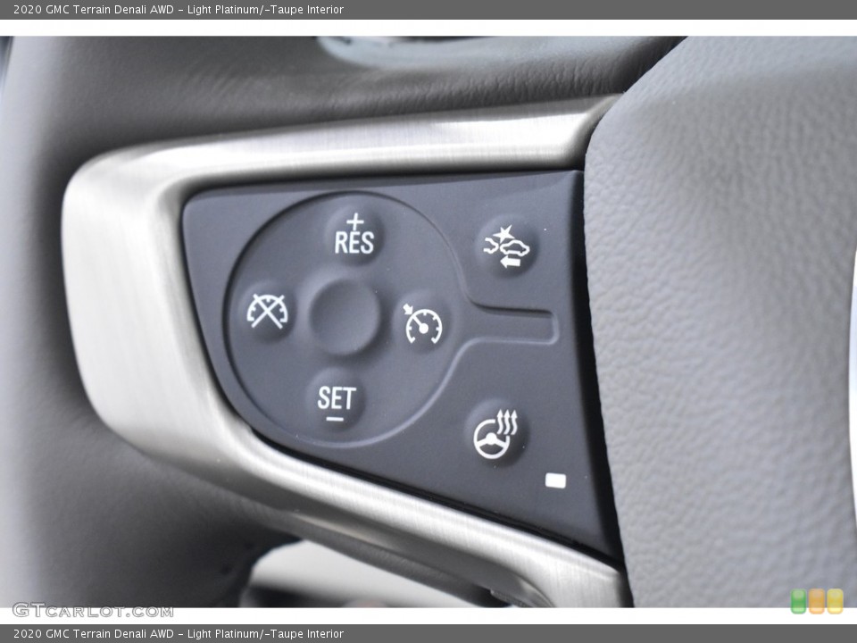 Light Platinum/­Taupe Interior Steering Wheel for the 2020 GMC Terrain Denali AWD #139559087