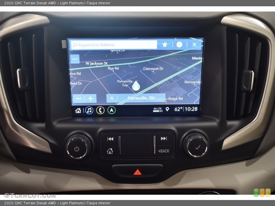 Light Platinum/­Taupe Interior Navigation for the 2020 GMC Terrain Denali AWD #139559132