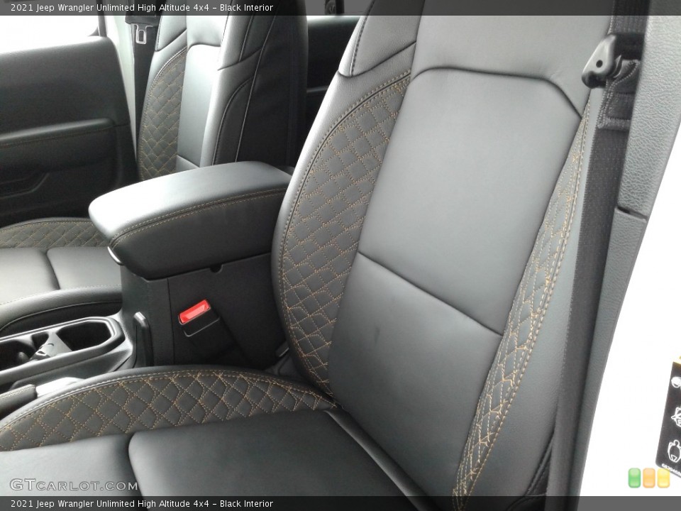 Black Interior Front Seat for the 2021 Jeep Wrangler Unlimited High Altitude 4x4 #139561244