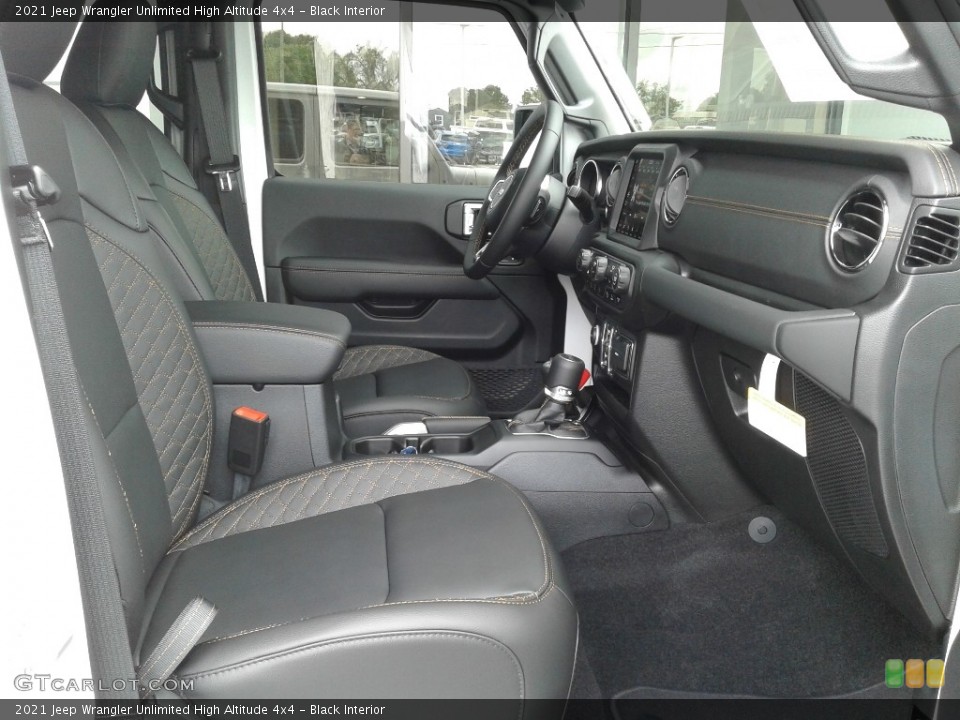 Black Interior Front Seat for the 2021 Jeep Wrangler Unlimited High Altitude 4x4 #139561379