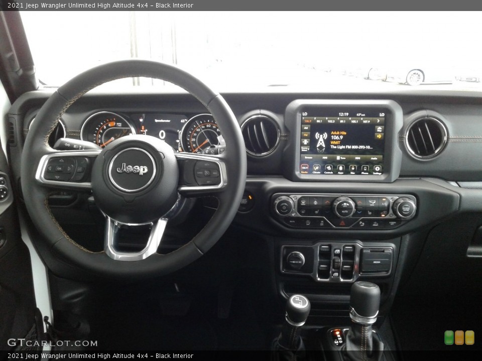 Black Interior Dashboard for the 2021 Jeep Wrangler Unlimited High Altitude 4x4 #139561406