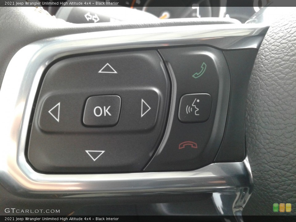 Black Interior Steering Wheel for the 2021 Jeep Wrangler Unlimited High Altitude 4x4 #139561430