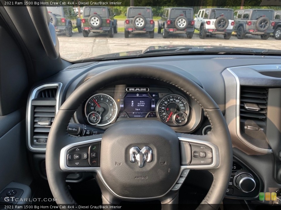 Diesel Gray/Black Interior Steering Wheel for the 2021 Ram 1500 Big Horn Crew Cab 4x4 #139561839