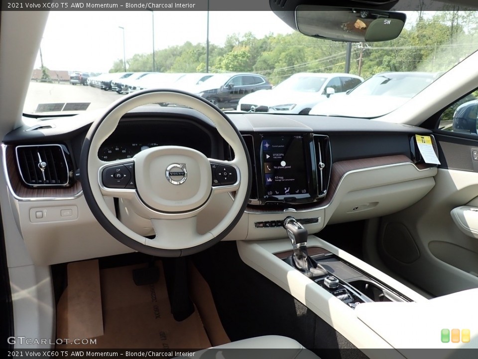 Blonde/Charcoal Interior Front Seat for the 2021 Volvo XC60 T5 AWD Momentum #139561942