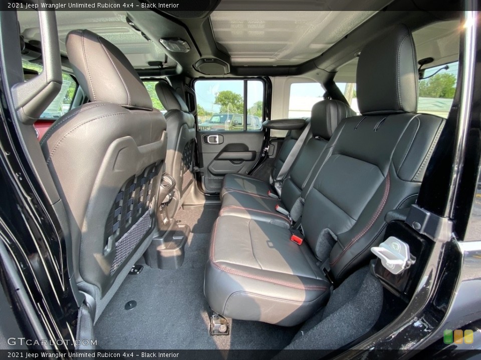 Black Interior Rear Seat for the 2021 Jeep Wrangler Unlimited Rubicon 4x4 #139562060
