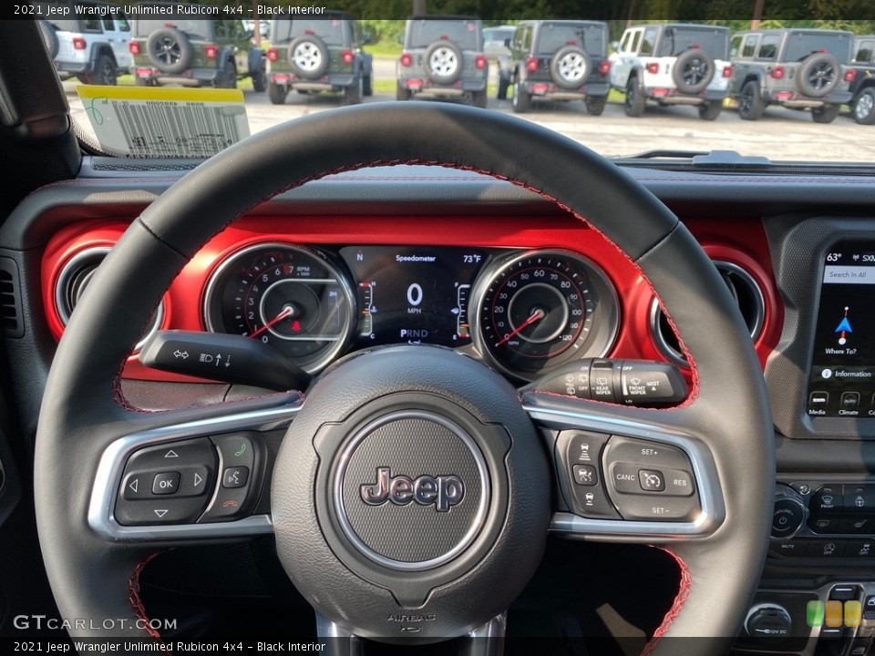 Black Interior Steering Wheel for the 2021 Jeep Wrangler Unlimited Rubicon 4x4 #139562117