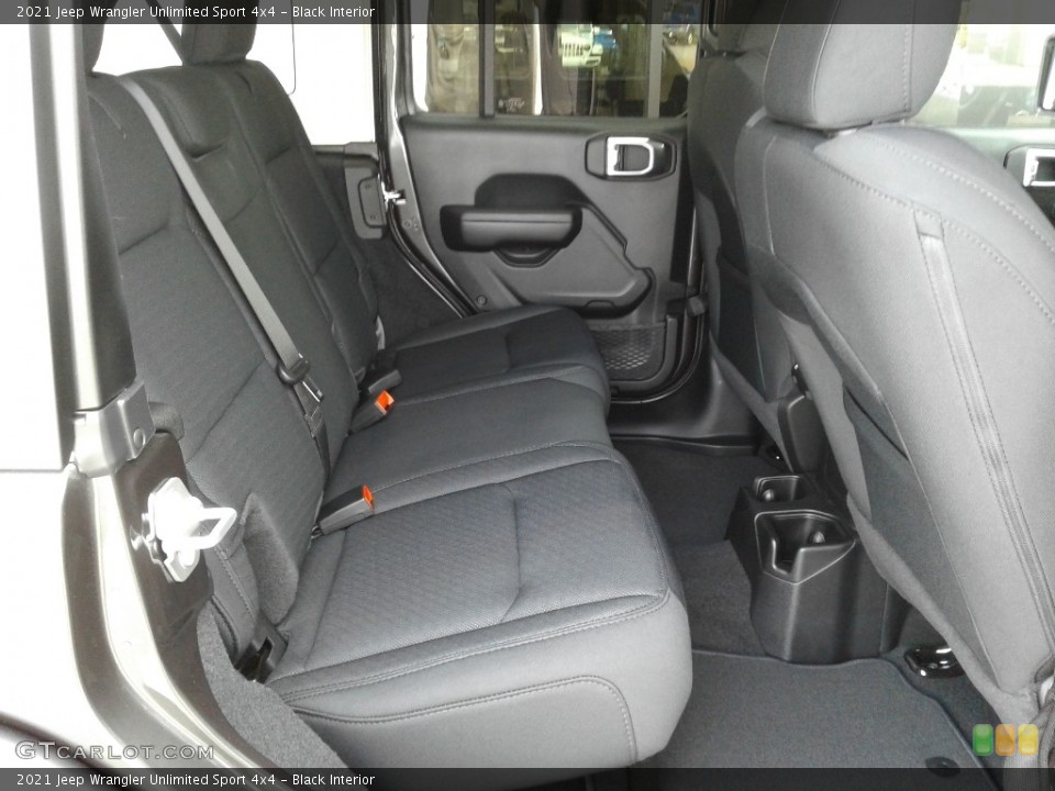 Black Interior Rear Seat for the 2021 Jeep Wrangler Unlimited Sport 4x4 #139562192