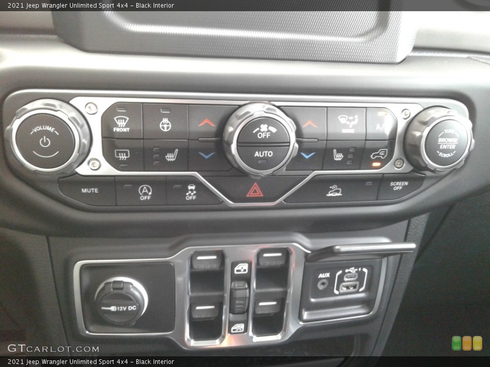Black Interior Controls for the 2021 Jeep Wrangler Unlimited Sport 4x4 #139562429