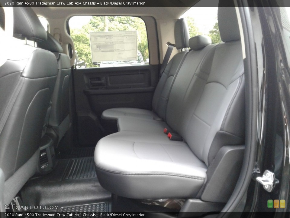 Black/Diesel Gray Interior Rear Seat for the 2020 Ram 4500 Tradesman Crew Cab 4x4 Chassis #139562924