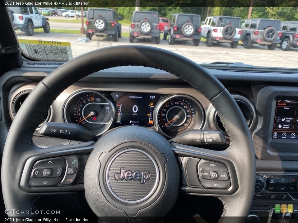 Black Interior Steering Wheel for the 2021 Jeep Gladiator Willys 4x4 #139563017