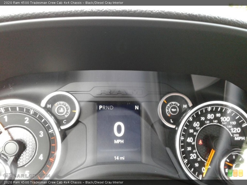 Black/Diesel Gray Interior Gauges for the 2020 Ram 4500 Tradesman Crew Cab 4x4 Chassis #139563110