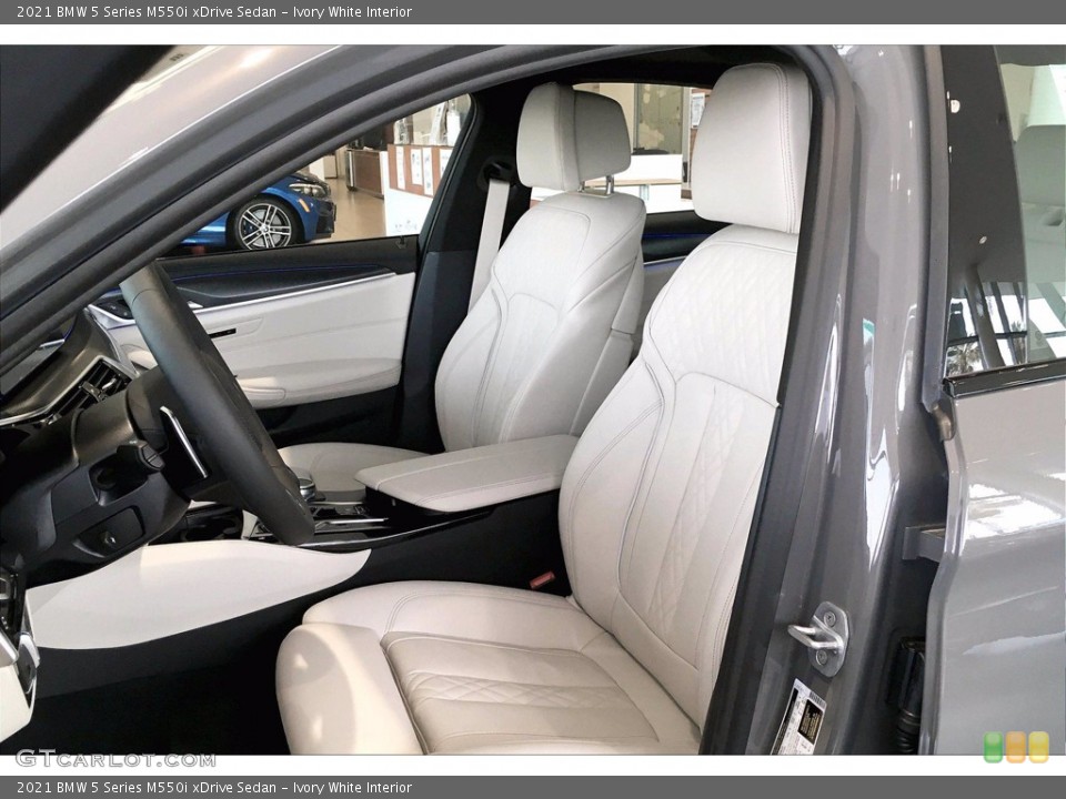 Ivory White Interior Front Seat for the 2021 BMW 5 Series M550i xDrive Sedan #139563596