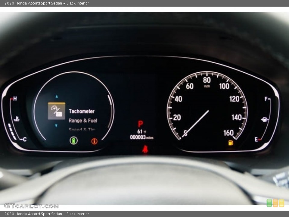 Black Interior Gauges for the 2020 Honda Accord Sport Sedan #139564117