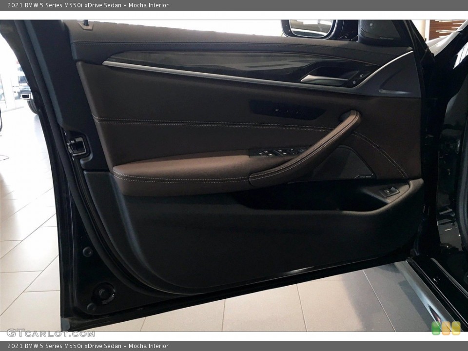 Mocha Interior Door Panel for the 2021 BMW 5 Series M550i xDrive Sedan #139564265