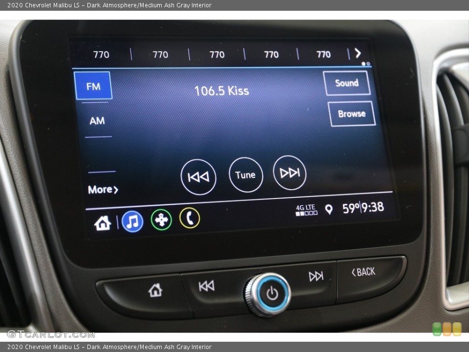Dark Atmosphere/Medium Ash Gray Interior Audio System for the 2020 Chevrolet Malibu LS #139565342