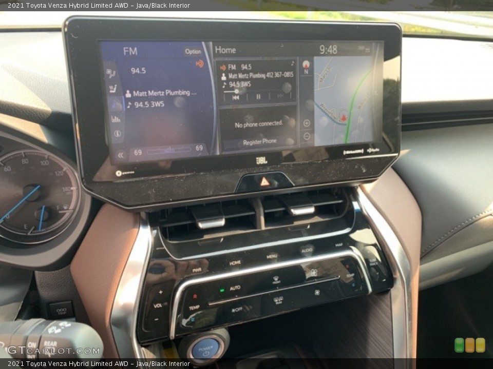 Java/Black Interior Controls for the 2021 Toyota Venza Hybrid Limited AWD #139565777