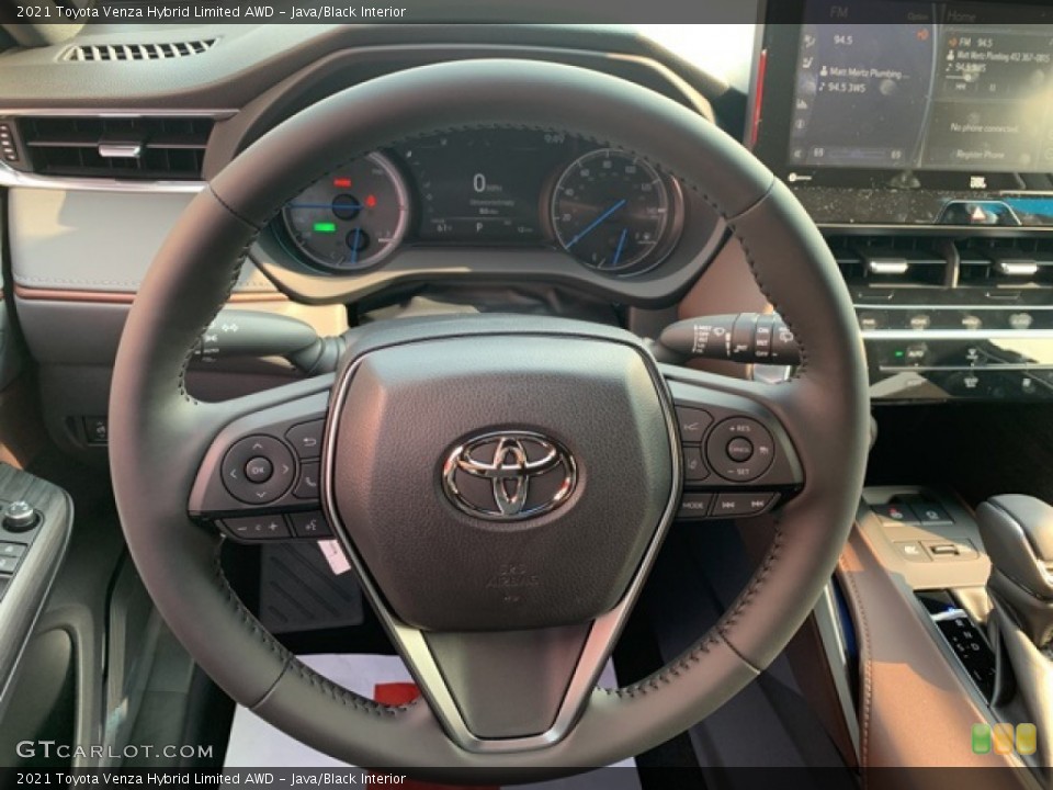 Java/Black Interior Steering Wheel for the 2021 Toyota Venza Hybrid Limited AWD #139565918