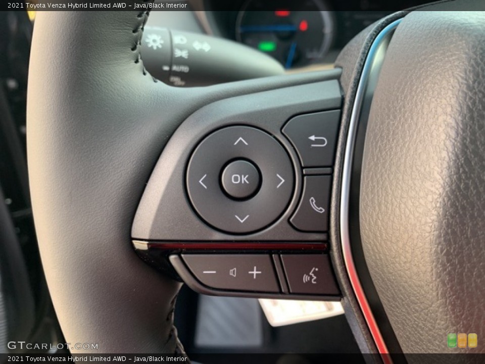 Java/Black Interior Steering Wheel for the 2021 Toyota Venza Hybrid Limited AWD #139565993