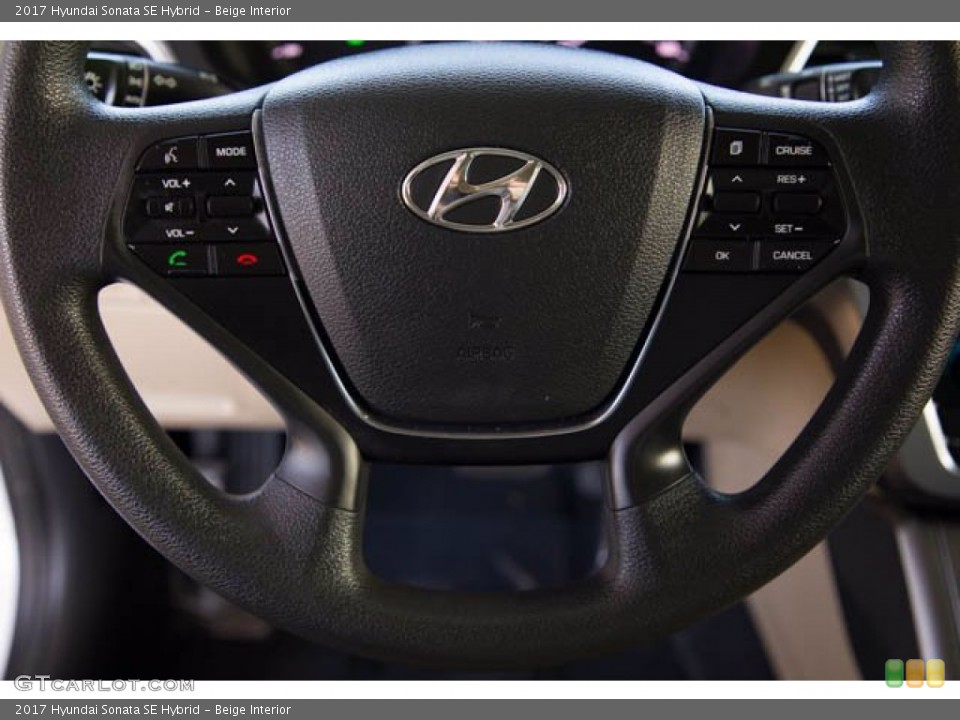 Beige Interior Steering Wheel for the 2017 Hyundai Sonata SE Hybrid #139566616