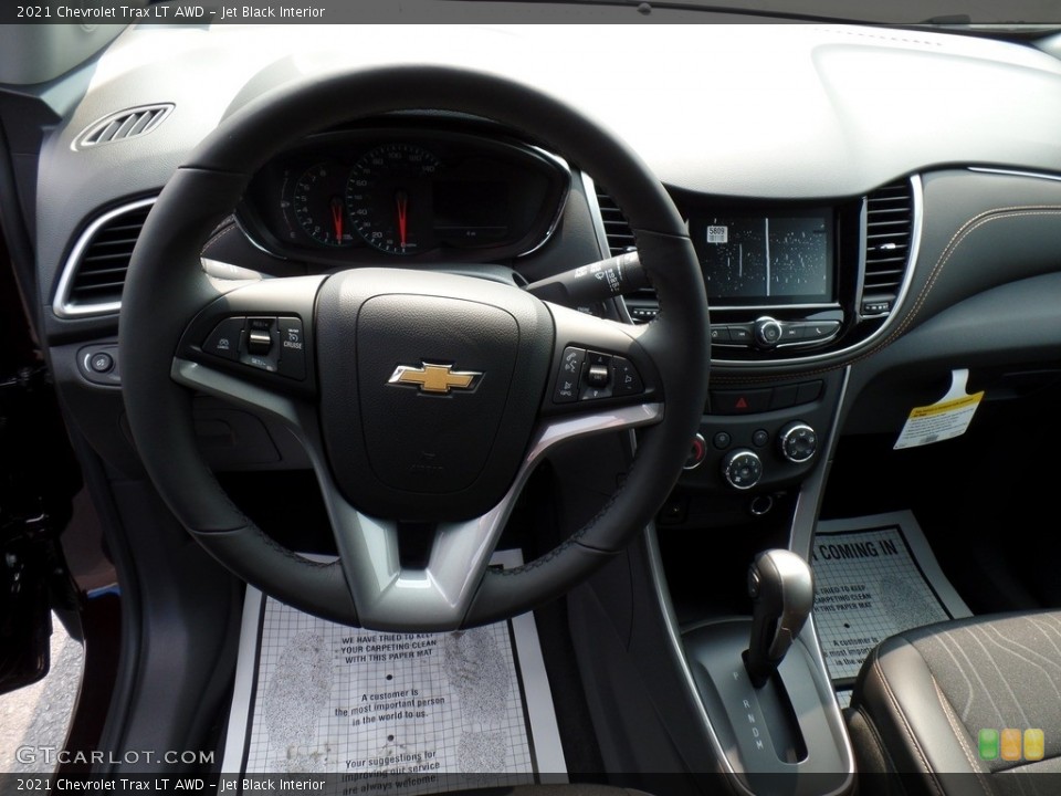 Jet Black Interior Steering Wheel for the 2021 Chevrolet Trax LT AWD #139568774