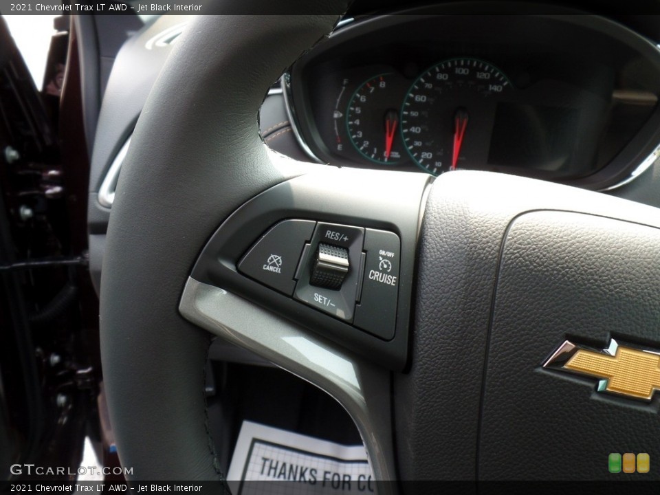 Jet Black Interior Steering Wheel for the 2021 Chevrolet Trax LT AWD #139568816