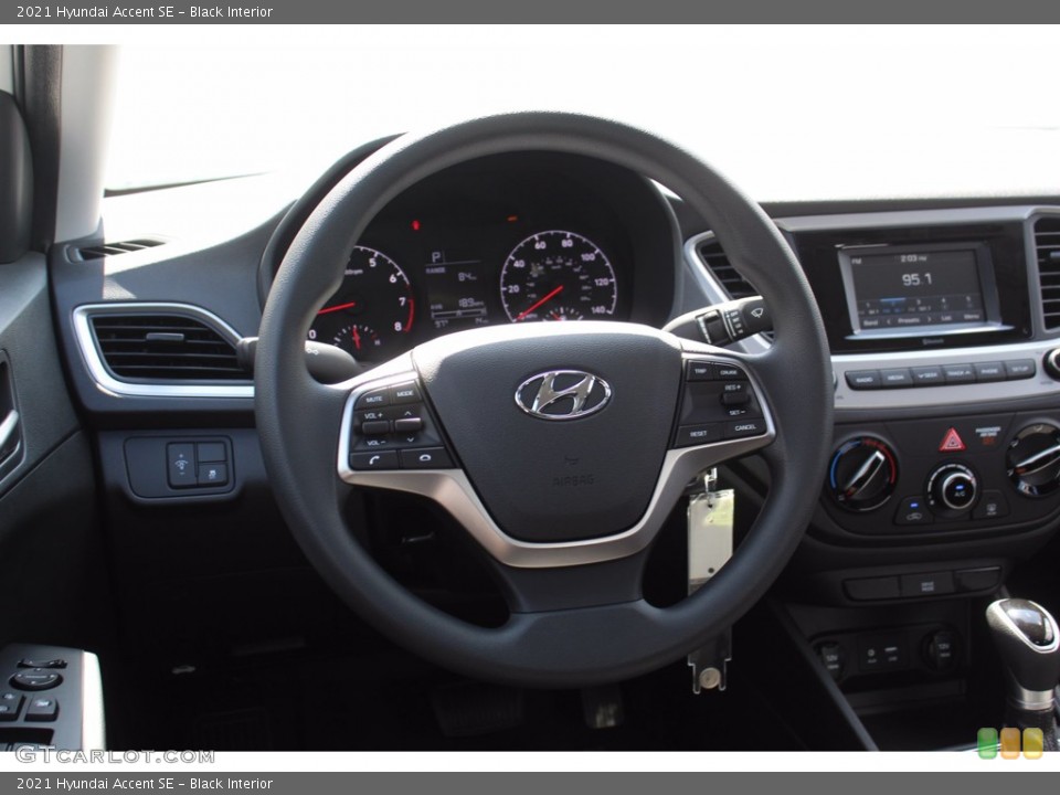 Black Interior Steering Wheel for the 2021 Hyundai Accent SE #139570049