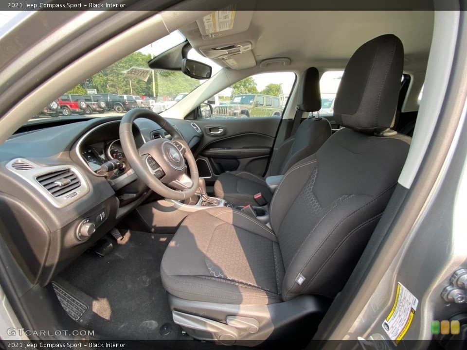 Black Interior Front Seat for the 2021 Jeep Compass Sport #139572337