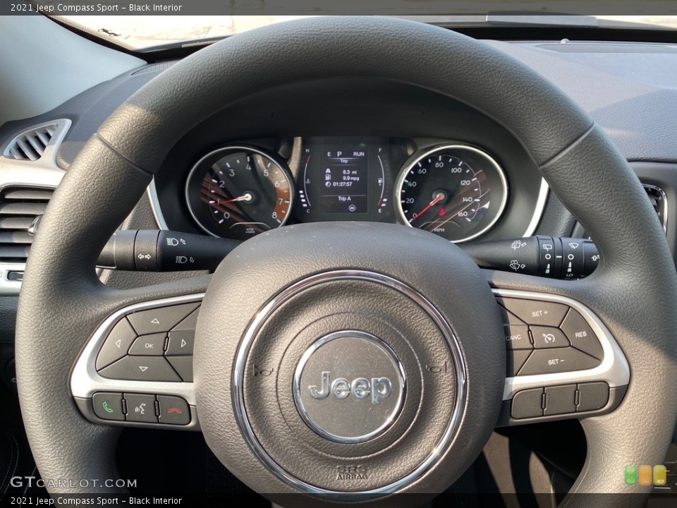 Black Interior Steering Wheel for the 2021 Jeep Compass Sport #139572402