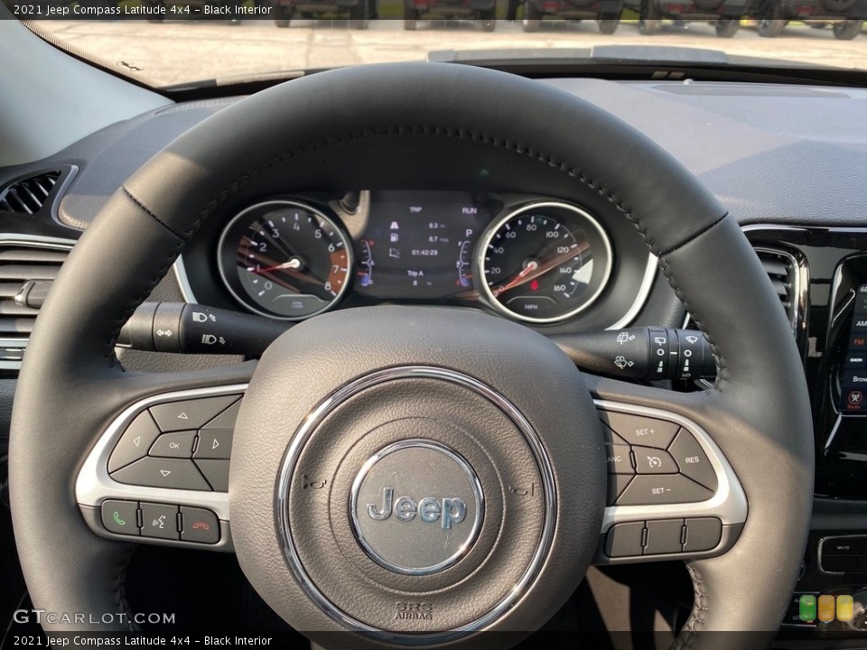 Black Interior Steering Wheel for the 2021 Jeep Compass Latitude 4x4 #139572549