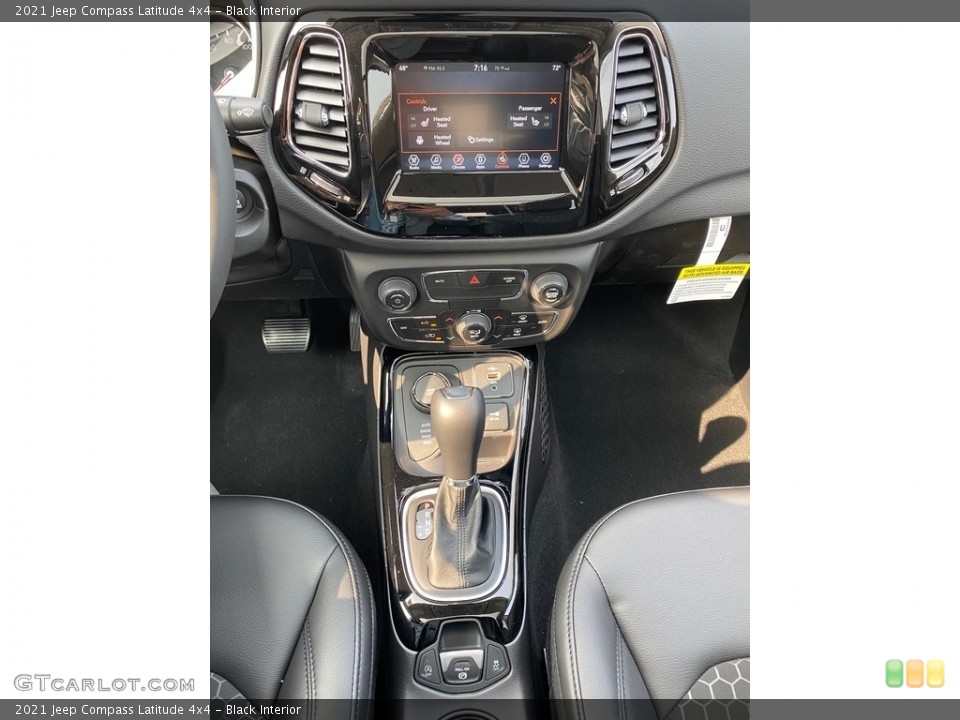 Black Interior Controls for the 2021 Jeep Compass Latitude 4x4 #139572573