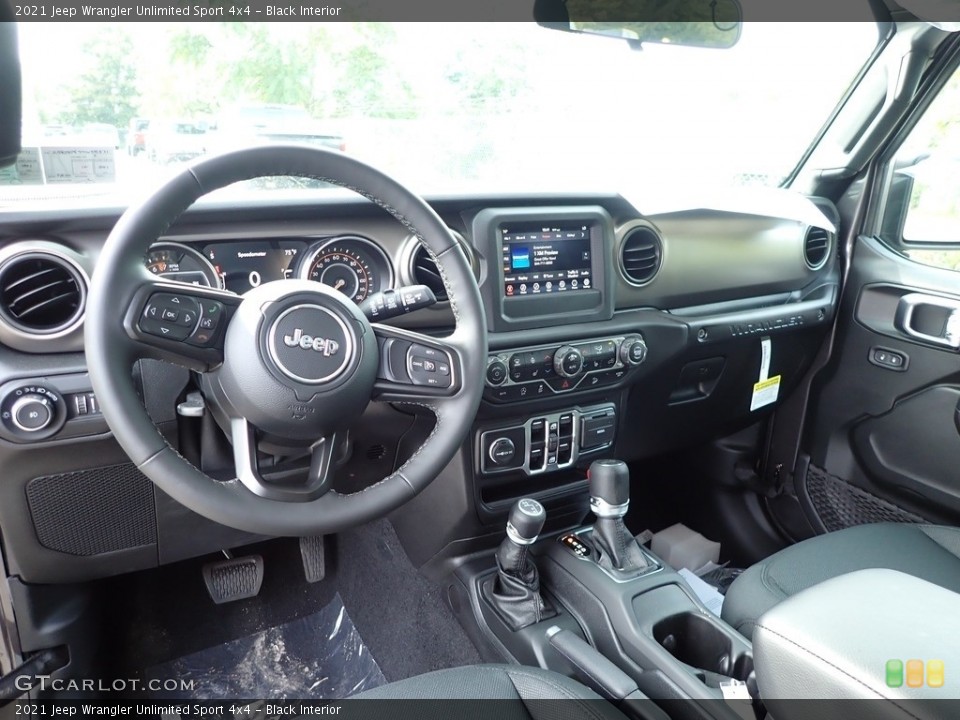 Black Interior Photo for the 2021 Jeep Wrangler Unlimited Sport 4x4 #139573053