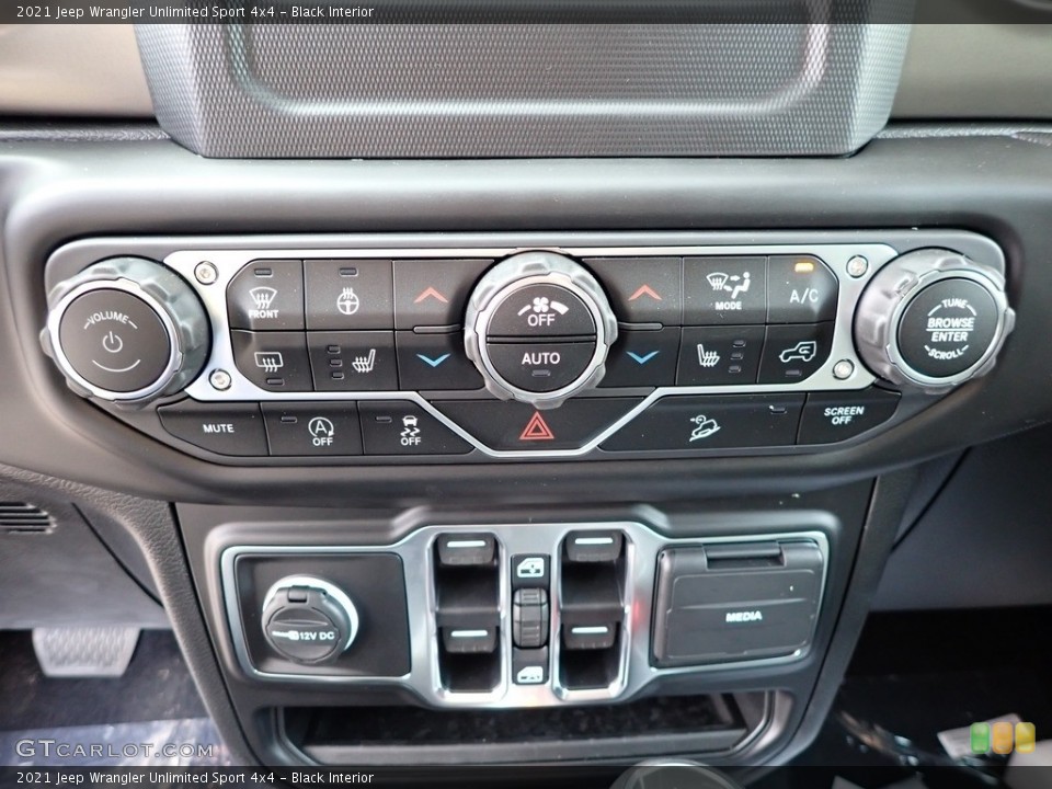 Black Interior Controls for the 2021 Jeep Wrangler Unlimited Sport 4x4 #139573116
