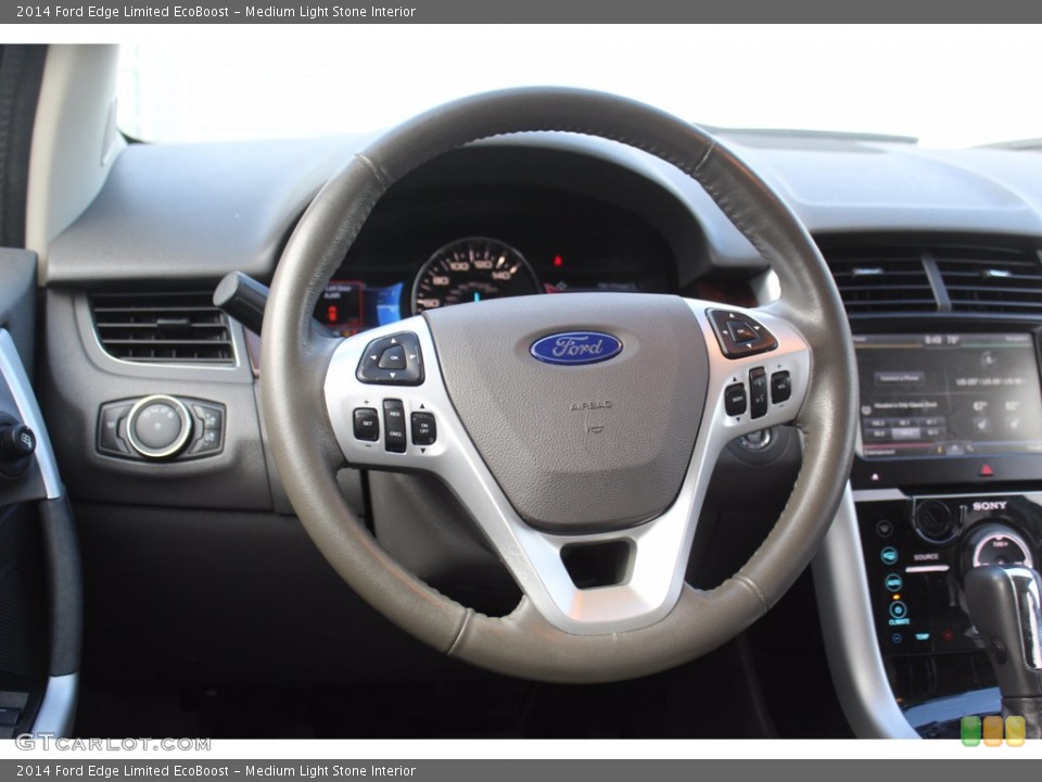 Medium Light Stone Interior Steering Wheel for the 2014 Ford Edge Limited EcoBoost #139575306