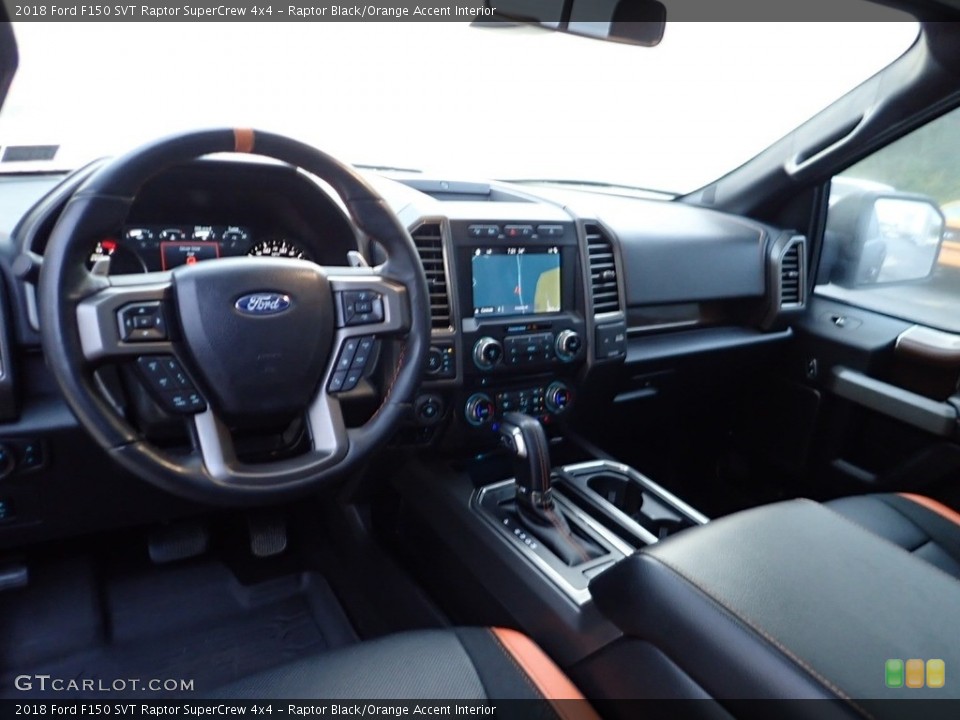 Raptor Black/Orange Accent Interior Dashboard for the 2018 Ford F150 SVT Raptor SuperCrew 4x4 #139578912
