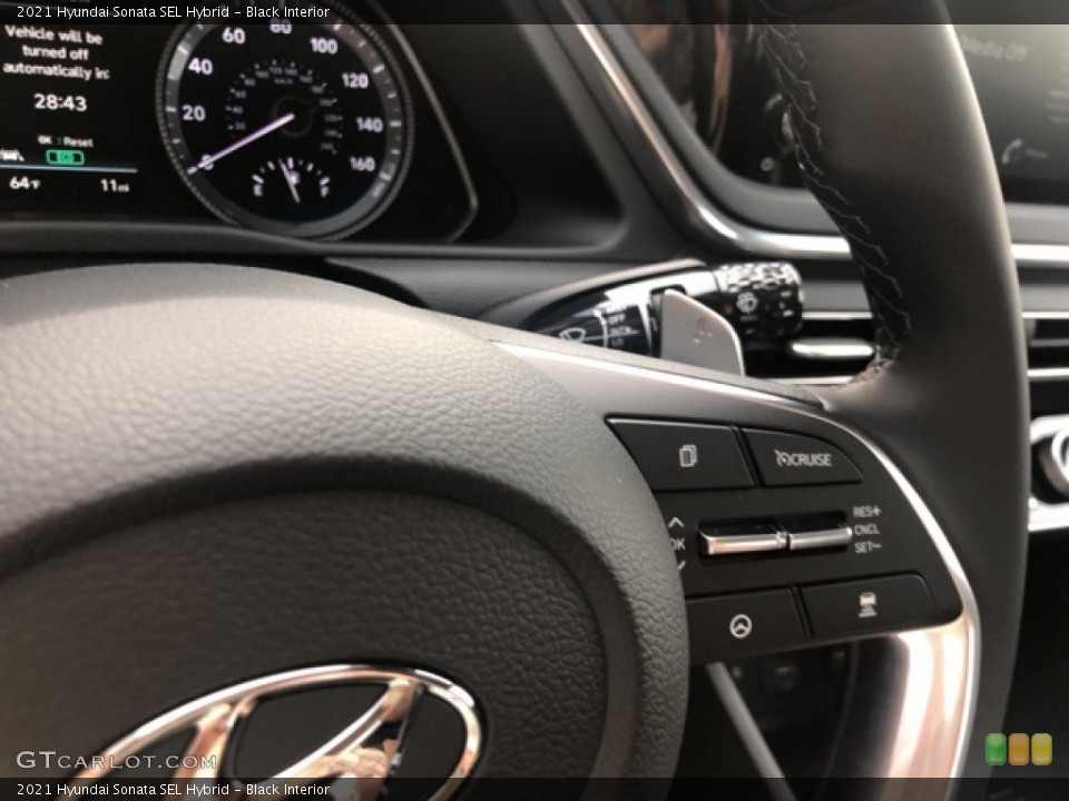 Black Interior Steering Wheel for the 2021 Hyundai Sonata SEL Hybrid #139579077