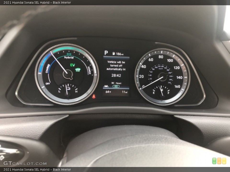 Black Interior Gauges for the 2021 Hyundai Sonata SEL Hybrid #139579098