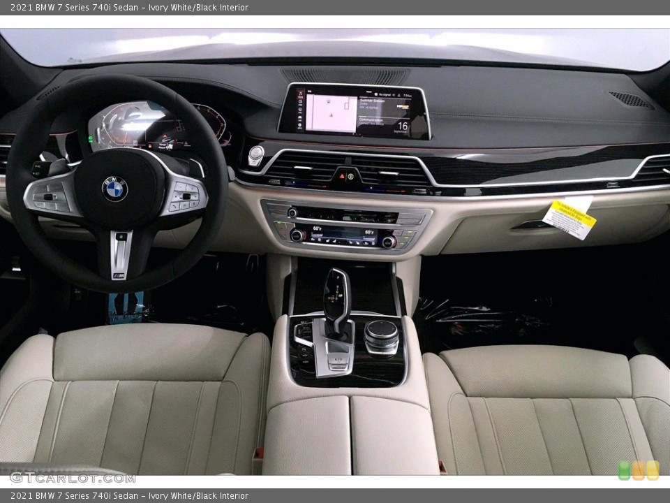 Ivory White/Black Interior Dashboard for the 2021 BMW 7 Series 740i Sedan #139580124