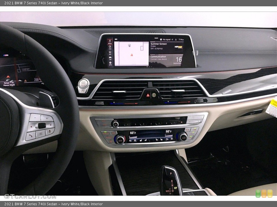 Ivory White/Black Interior Dashboard for the 2021 BMW 7 Series 740i Sedan #139580142