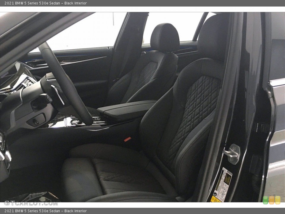 Black Interior Front Seat for the 2021 BMW 5 Series 530e Sedan #139580784