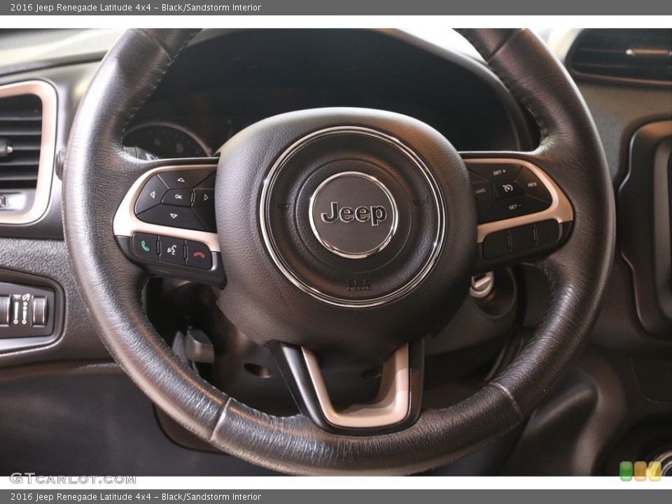 Black/Sandstorm Interior Steering Wheel for the 2016 Jeep Renegade Latitude 4x4 #139581012