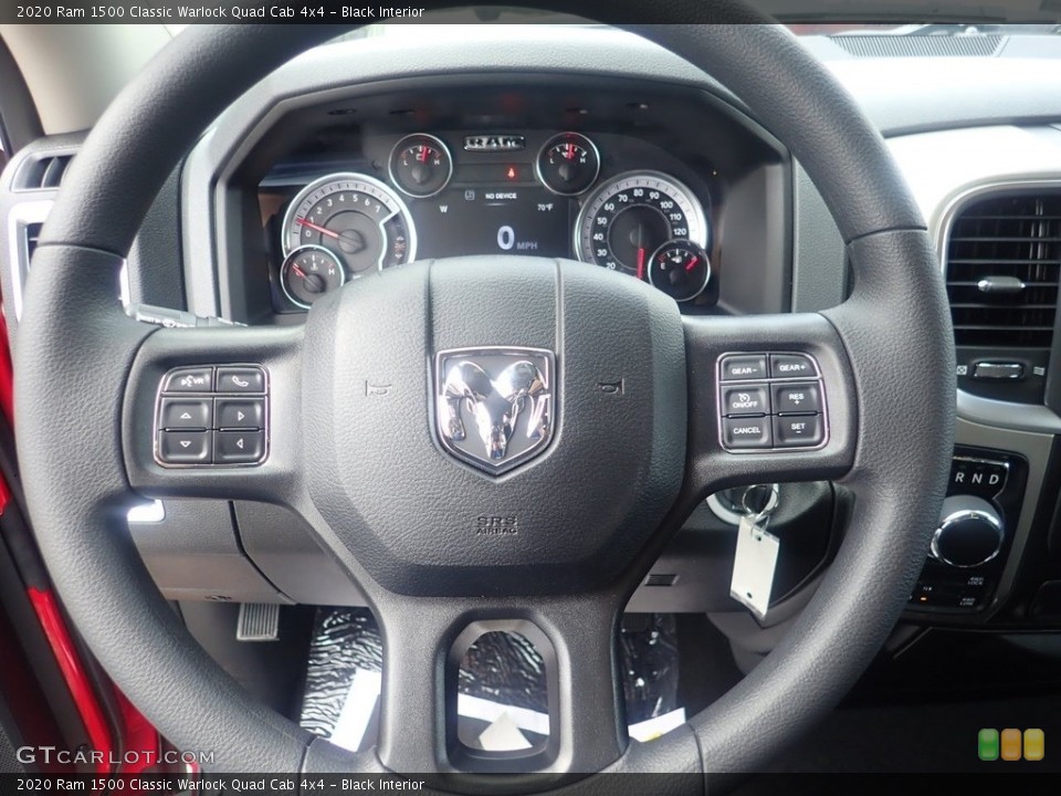 Black Interior Steering Wheel for the 2020 Ram 1500 Classic Warlock Quad Cab 4x4 #139587473