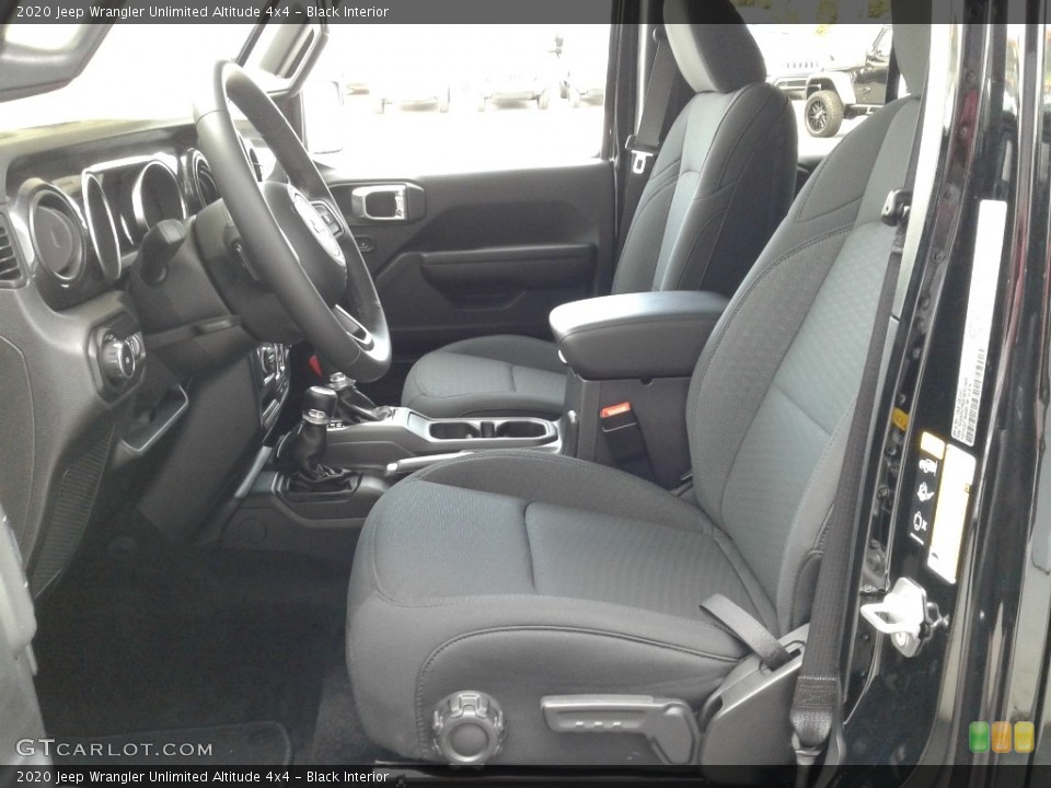 Black Interior Front Seat for the 2020 Jeep Wrangler Unlimited Altitude 4x4 #139589672