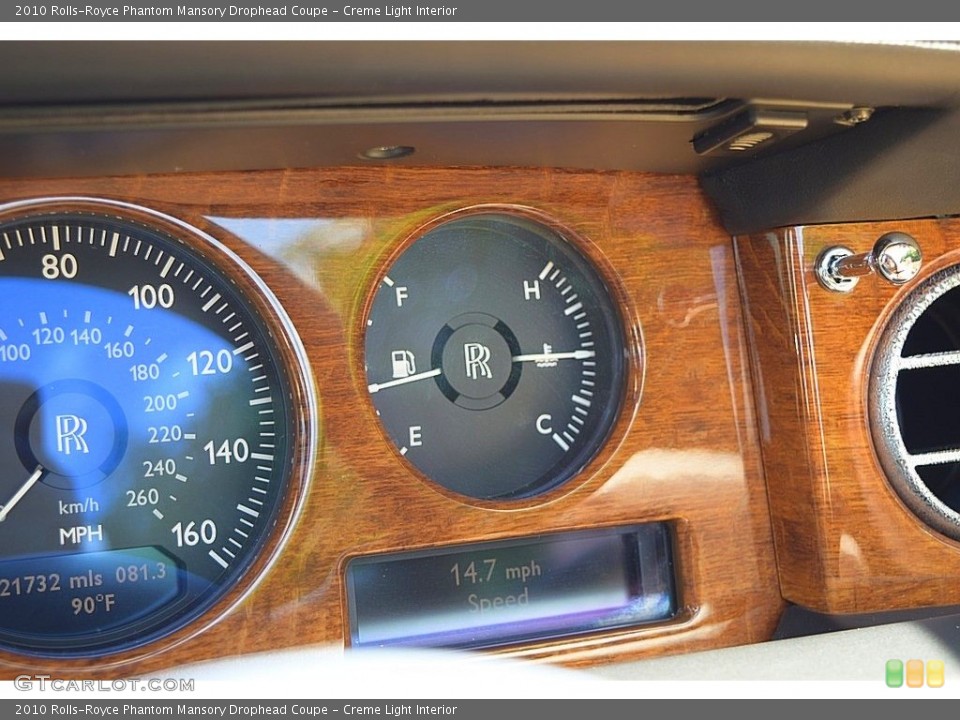 Creme Light Interior Gauges for the 2010 Rolls-Royce Phantom Mansory Drophead Coupe #139590086