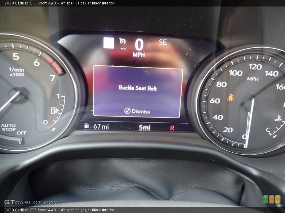 Whisper Beige/Jet Black Interior Gauges for the 2020 Cadillac CT5 Sport AWD #139594475