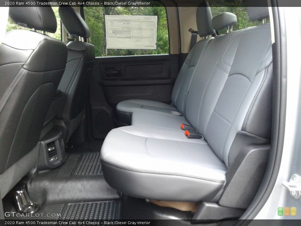 Black/Diesel Gray Interior Rear Seat for the 2020 Ram 4500 Tradesman Crew Cab 4x4 Chassis #139594649