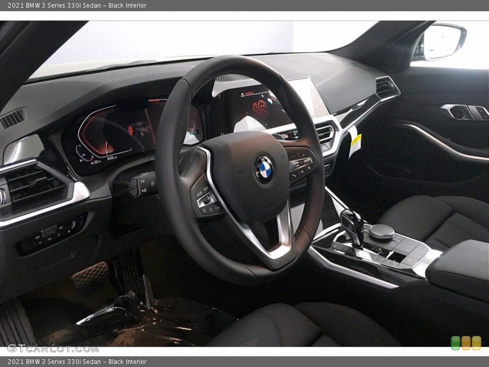 Black Interior Steering Wheel for the 2021 BMW 3 Series 330i Sedan #139598996