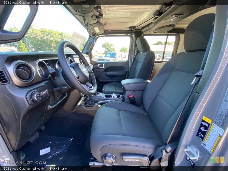 Black Interior Front Seat for the 2021 Jeep Gladiator Willys 4x4 #139599617