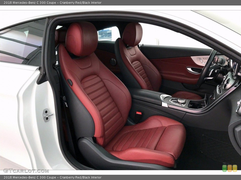 Cranberry Red/Black Interior Front Seat for the 2018 Mercedes-Benz C 300 Coupe #139600966