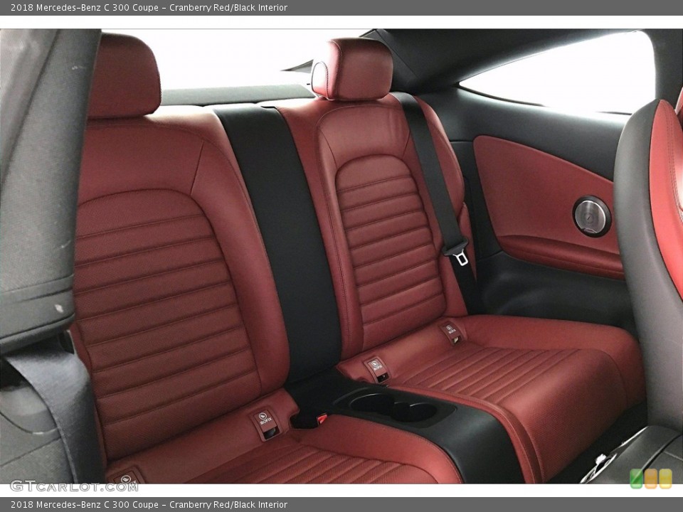 Cranberry Red/Black Interior Rear Seat for the 2018 Mercedes-Benz C 300 Coupe #139601081