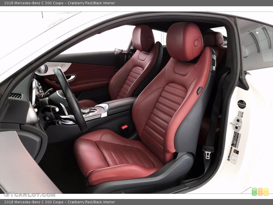 Cranberry Red/Black Interior Front Seat for the 2018 Mercedes-Benz C 300 Coupe #139601096